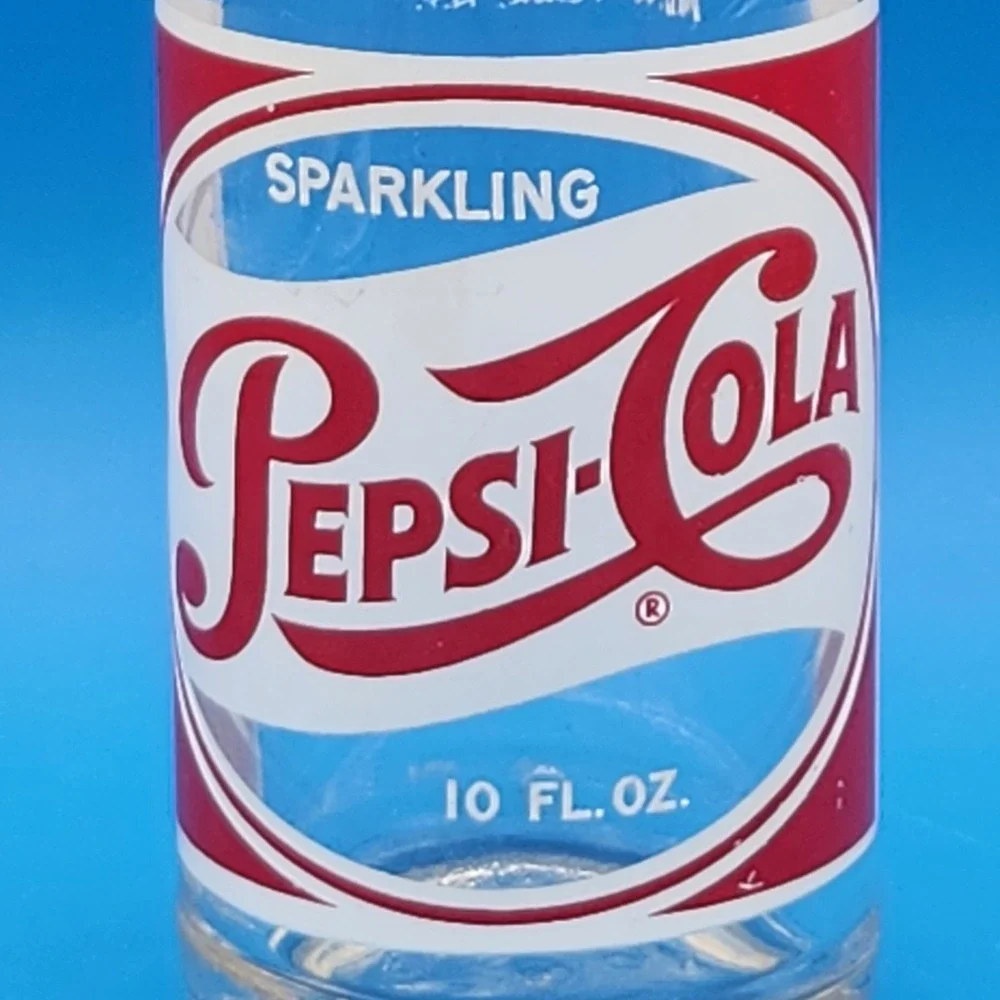 Vintage Sparkling Pepsi-Cola Glass Bottle 10 oz NY Temperglas Red & White Logo